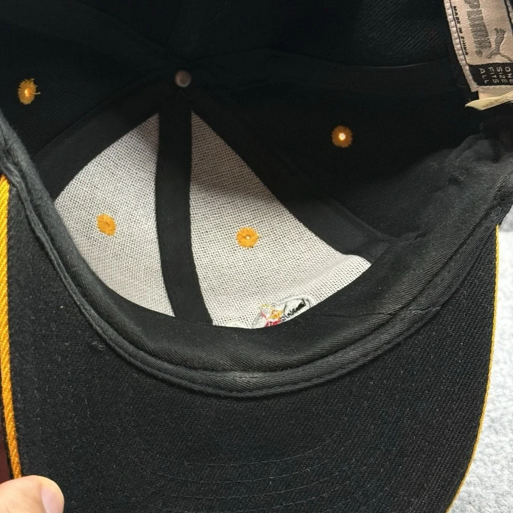 Vintage Steelers NFL‎ Pro Line Puma Baseball Cap Hat Black Pittsburgh 90s